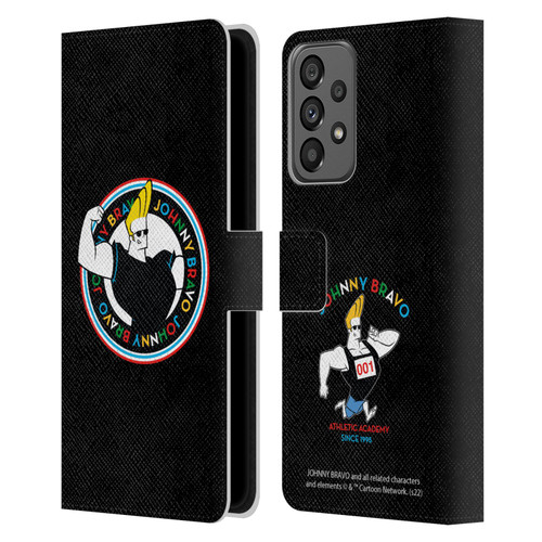 Johnny Bravo Graphics Logo Leather Book Wallet Case Cover For Samsung Galaxy A73 5G (2022)
