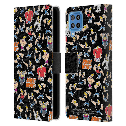 Johnny Bravo Graphics Pattern Leather Book Wallet Case Cover For Samsung Galaxy F22 (2021)