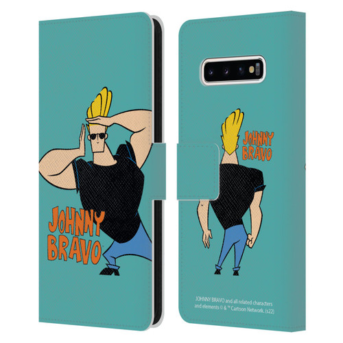 Johnny Bravo Graphics Character Leather Book Wallet Case Cover For Samsung Galaxy S10+ / S10 Plus