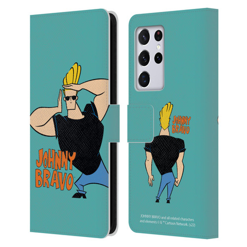 Johnny Bravo Graphics Character Leather Book Wallet Case Cover For Samsung Galaxy S21 Ultra 5G