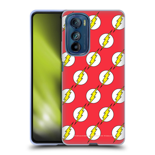 The Flash DC Comics Logo Pattern Soft Gel Case for Motorola Edge 30