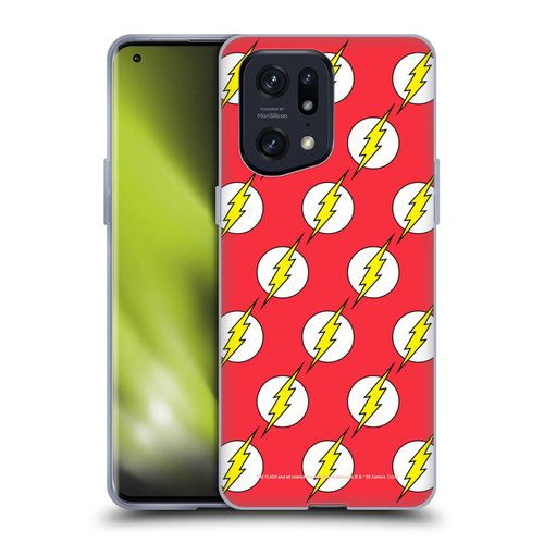 The Flash DC Comics Logo Pattern Soft Gel Case for OPPO Find X5 Pro
