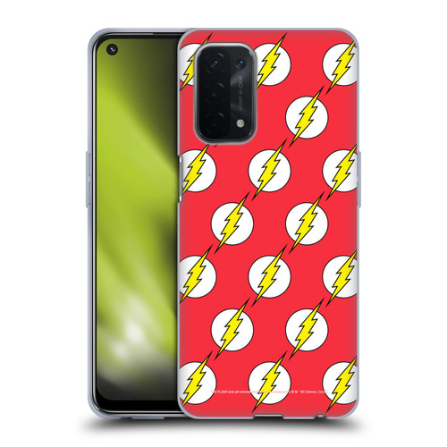 The Flash DC Comics Logo Pattern Soft Gel Case for OPPO A54 5G