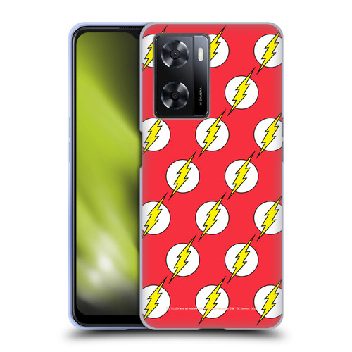 The Flash DC Comics Logo Pattern Soft Gel Case for OPPO A57s