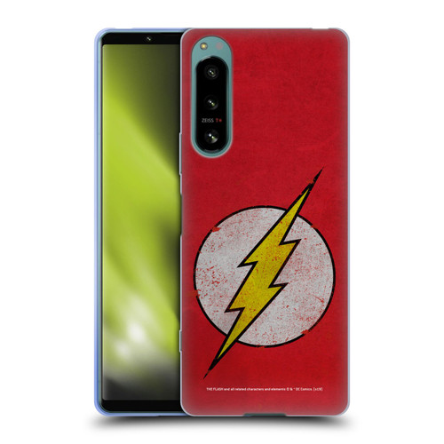 The Flash DC Comics Logo Distressed Look Soft Gel Case for Sony Xperia 5 IV