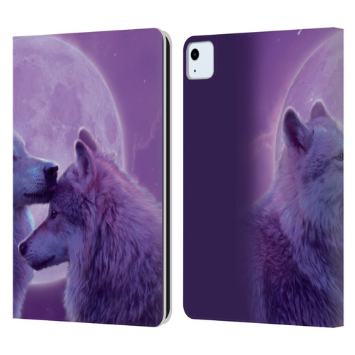 Vincent Hie Canidae Loving Wolves Leather Book Wallet Case Cover For Apple iPad Air 2020 / 2022