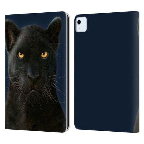 Vincent Hie Felidae Dark Panther Leather Book Wallet Case Cover For Apple iPad Air 2020 / 2022