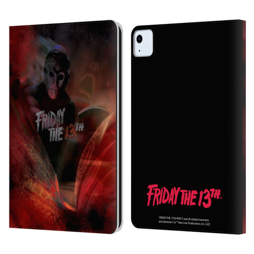 Friday the 13th Part III Key Art Poster Leather Book Wallet Case Cover For Apple iPad Air 2020 / 2022