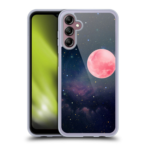 Cosmo18 Space Pink Moon Soft Gel Case for Samsung Galaxy A14 5G