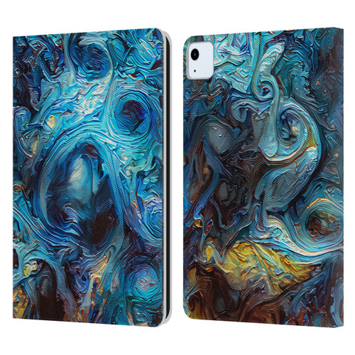 Cosmo18 Jupiter Fantasy Blue Leather Book Wallet Case Cover For Apple iPad Air 11 2020/2022/2024