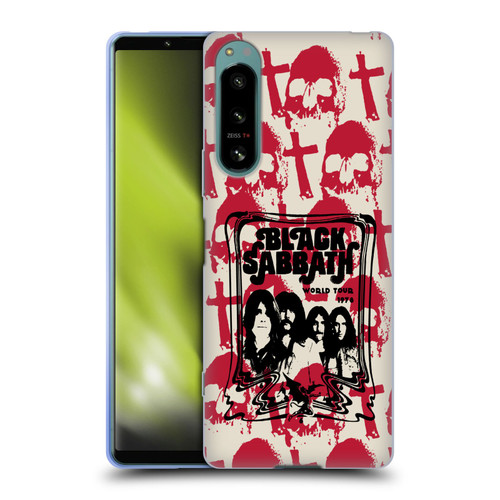 Black Sabbath Key Art Skull Cross World Tour Soft Gel Case for Sony Xperia 5 IV