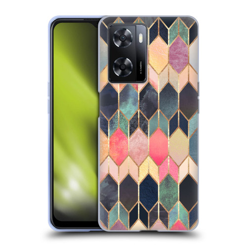 Elisabeth Fredriksson Geometric Design And Pattern Colourful Stained Glass Soft Gel Case for OPPO A57s