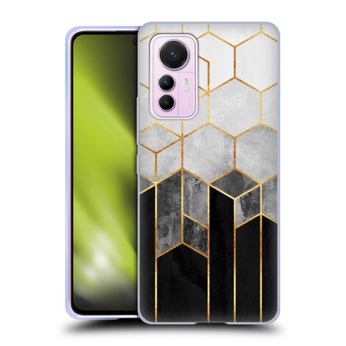 Elisabeth Fredriksson Sparkles Charcoal Hexagons Soft Gel Case for Xiaomi 12 Lite
