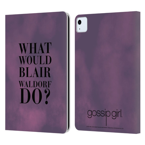 Gossip Girl Graphics What Would Blair Leather Book Wallet Case Cover For Apple iPad Air 11 2020/2022/2024
