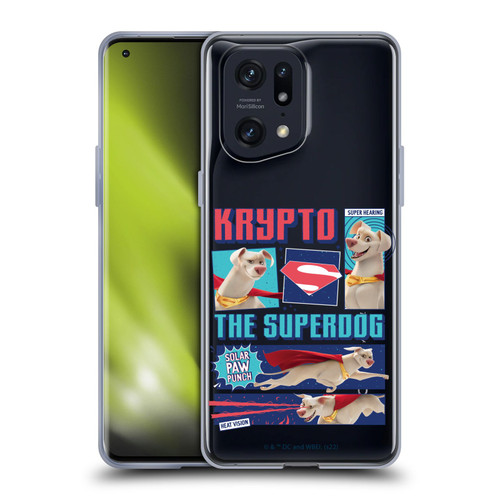 DC League Of Super Pets Graphics Krypto The Superdog Soft Gel Case for OPPO Find X5 Pro