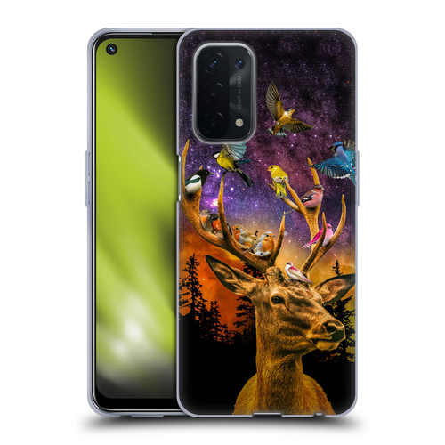 Dave Loblaw Animals Deer and Birds Soft Gel Case for OPPO A54 5G