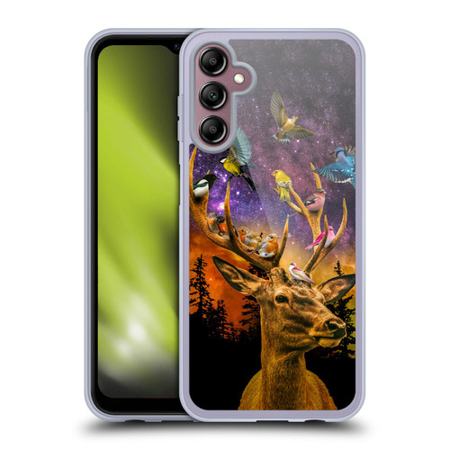 Dave Loblaw Animals Deer and Birds Soft Gel Case for Samsung Galaxy A14 5G