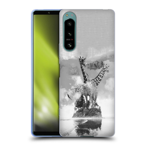 Dave Loblaw Animals Giraffe In The Mist Soft Gel Case for Sony Xperia 5 IV