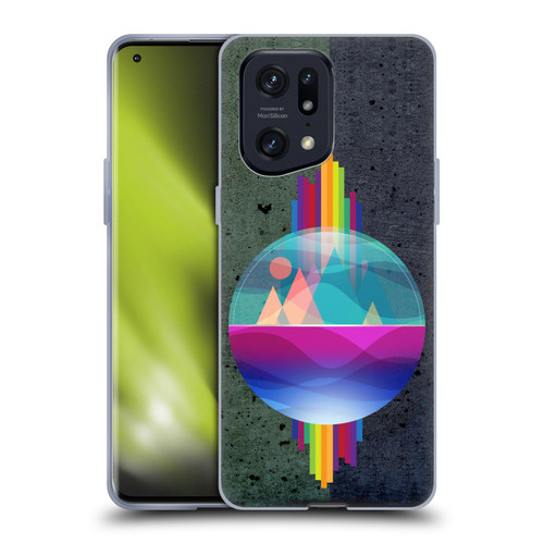 Dave Loblaw Contemporary Art Mountains Under The Dome Soft Gel Case for OPPO Find X5 Pro