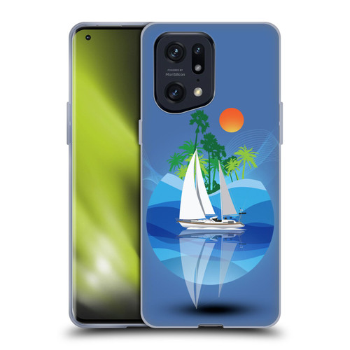 Dave Loblaw Contemporary Art Tropical Waters Soft Gel Case for OPPO Find X5 Pro