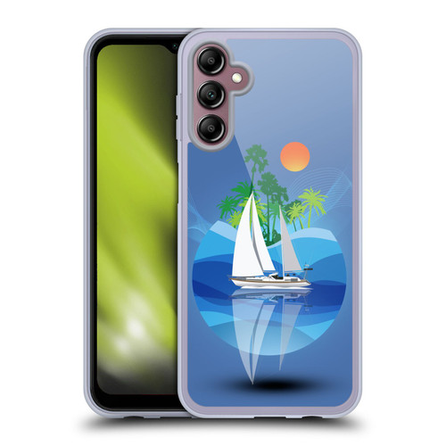 Dave Loblaw Contemporary Art Tropical Waters Soft Gel Case for Samsung Galaxy A14 5G