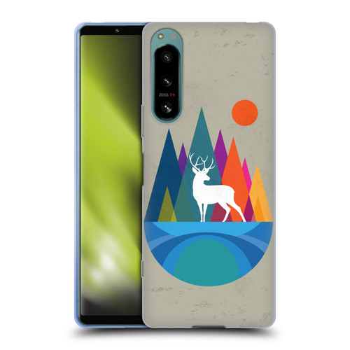 Dave Loblaw Contemporary Art Mountain Deer Soft Gel Case for Sony Xperia 5 IV