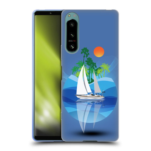 Dave Loblaw Contemporary Art Tropical Waters Soft Gel Case for Sony Xperia 5 IV