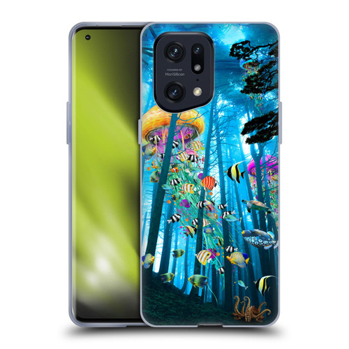 Dave Loblaw Jellyfish Electric Jellyfish In A Mist Soft Gel Case for OPPO Find X5 Pro