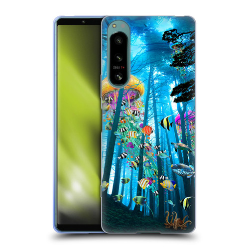 Dave Loblaw Jellyfish Electric Jellyfish In A Mist Soft Gel Case for Sony Xperia 5 IV