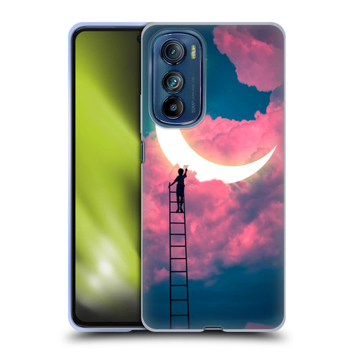 Dave Loblaw Sci-Fi And Surreal Boy Painting Moon Clouds Soft Gel Case for Motorola Edge 30