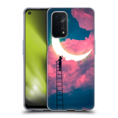 Dave Loblaw Sci-Fi And Surreal Boy Painting Moon Clouds Soft Gel Case for OPPO A54 5G