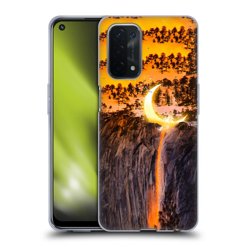 Dave Loblaw Sci-Fi And Surreal Fire Canyon Moon Soft Gel Case for OPPO A54 5G