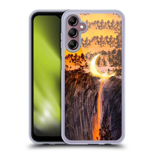Dave Loblaw Sci-Fi And Surreal Fire Canyon Moon Soft Gel Case for Samsung Galaxy A14 5G