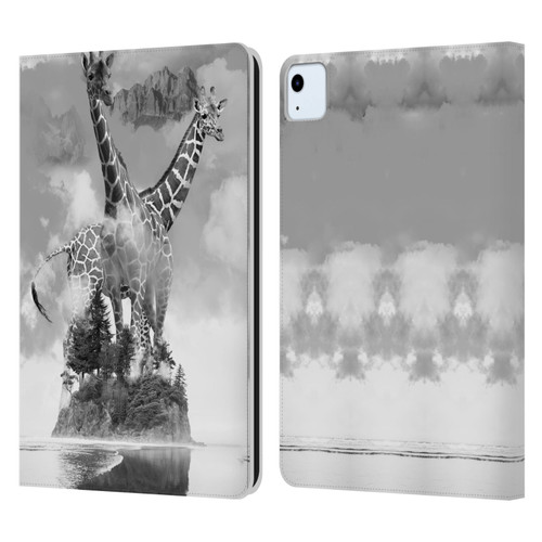 Dave Loblaw Animals Giraffe In The Mist Leather Book Wallet Case Cover For Apple iPad Air 11 2020/2022/2024