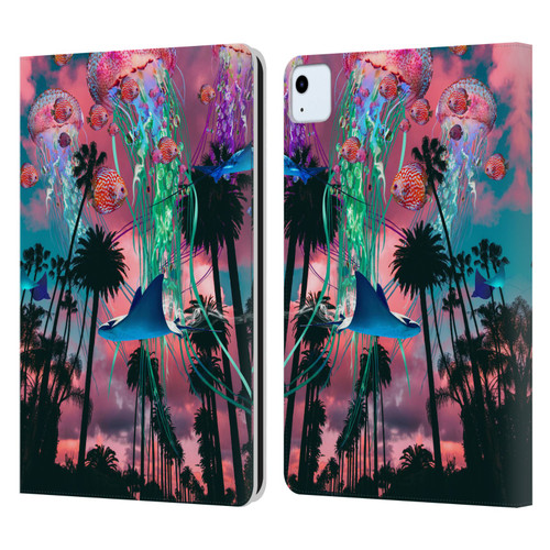Dave Loblaw Jellyfish California Dreamin Jellyfish Leather Book Wallet Case Cover For Apple iPad Air 11 2020/2022/2024
