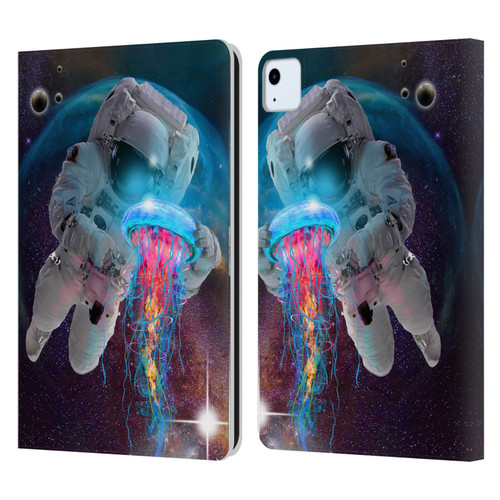 Dave Loblaw Jellyfish Astronaut And Jellyfish Leather Book Wallet Case Cover For Apple iPad Air 11 2020/2022/2024