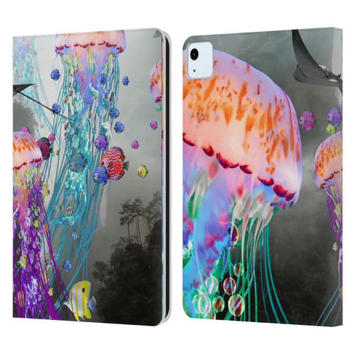 Dave Loblaw Jellyfish Jellyfish Misty Mount Leather Book Wallet Case Cover For Apple iPad Air 2020 / 2022