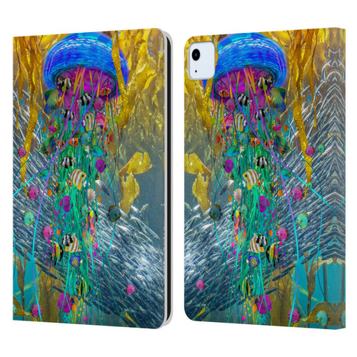 Dave Loblaw Jellyfish Jellyfish Kelp Field Leather Book Wallet Case Cover For Apple iPad Air 11 2020/2022/2024