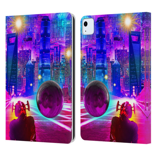 Dave Loblaw Sci-Fi And Surreal Synthwave Street Leather Book Wallet Case Cover For Apple iPad Air 2020 / 2022