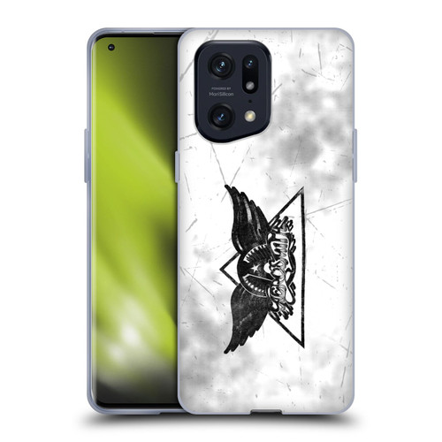 Aerosmith Black And White Triangle Winged Logo Soft Gel Case for OPPO Find X5 Pro