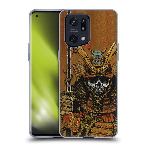 David Lozeau Colourful Grunge Samurai Soft Gel Case for OPPO Find X5 Pro