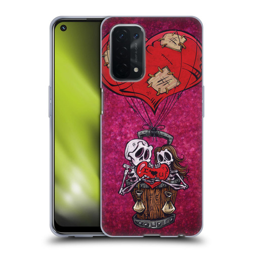 David Lozeau Colourful Grunge Day Of The Dead Soft Gel Case for OPPO A54 5G