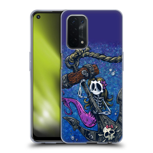 David Lozeau Colourful Grunge Mermaid Anchor Soft Gel Case for OPPO A54 5G