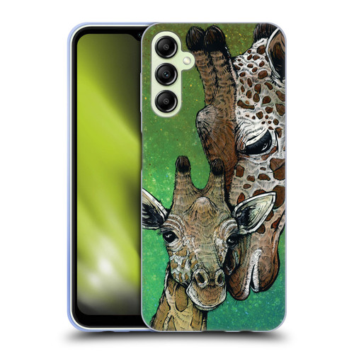 David Lozeau Colourful Art Giraffe Soft Gel Case for Samsung Galaxy A14 5G