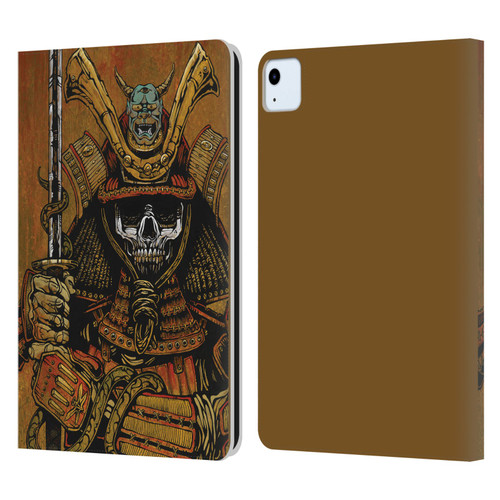 David Lozeau Colourful Grunge Samurai Leather Book Wallet Case Cover For Apple iPad Air 11 2020/2022/2024