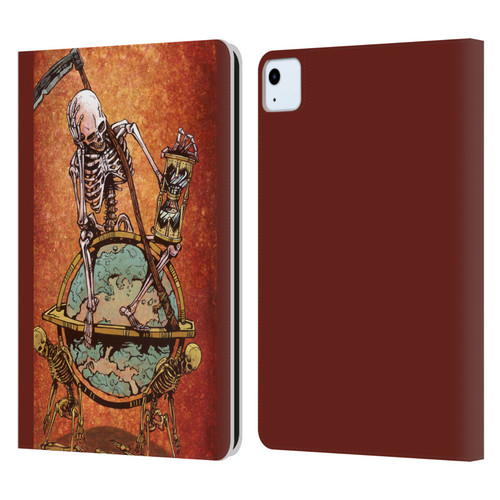 David Lozeau Colourful Art Memento Mori Leather Book Wallet Case Cover For Apple iPad Air 11 2020/2022/2024