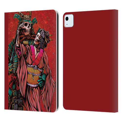 David Lozeau Colourful Art Samurai And Geisha Leather Book Wallet Case Cover For Apple iPad Air 11 2020/2022/2024