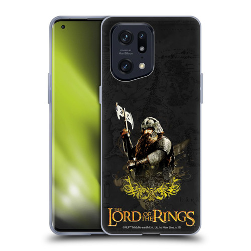 The Lord Of The Rings The Fellowship Of The Ring Character Art Gimli Soft Gel Case for OPPO Find X5 Pro