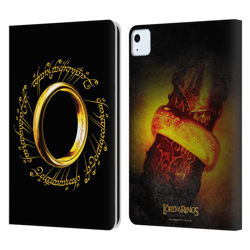The Lord Of The Rings The Fellowship Of The Ring Graphics One Ring Leather Book Wallet Case Cover For Apple iPad Air 11 2020/2022/2024