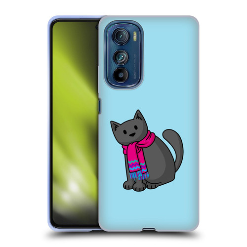 Beth Wilson Doodlecats Cold In A Scarf Soft Gel Case for Motorola Edge 30